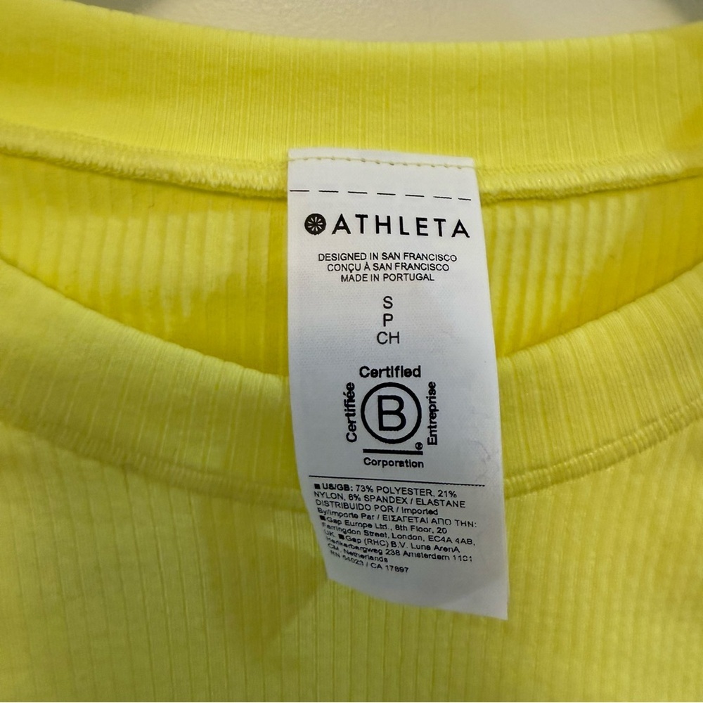 ATHLETA NWT yellow renew seamless muscle tank - Picture 3 of 7